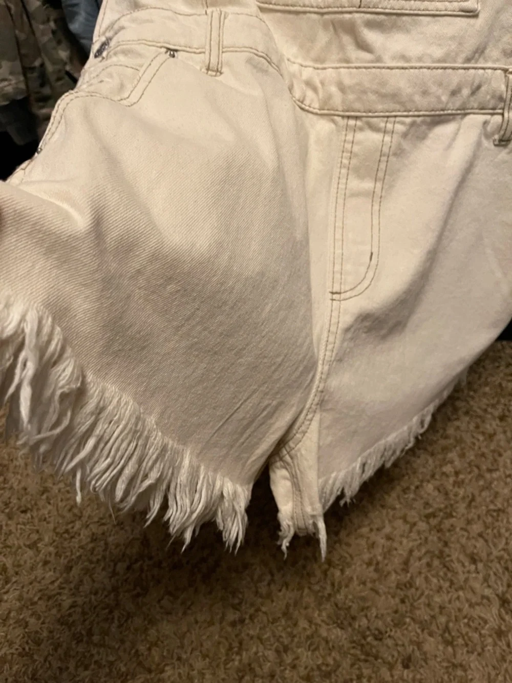 wild fable Cream Denim Short Overalls NWT L